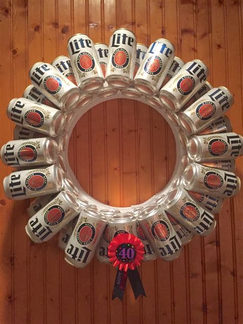 beer can wreath